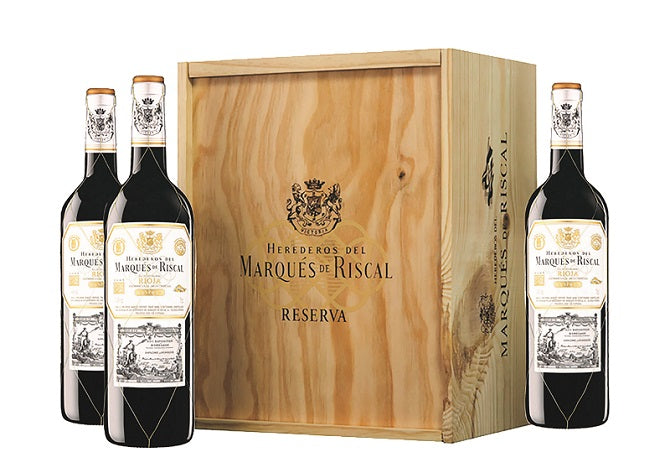 Rioja Reserva 2018 Marqués de Riscal - 3 Bottle Wooden Box - Opening Offer